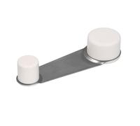 Tope puerta adhesivo con retenedor blanco