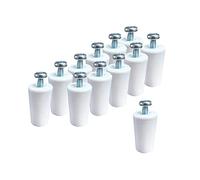 Topes para Persianas Blanco 40 y 60mm a Elegir, Corto y Largo, Fácil Instalación, Exterior (12 Unidades 40mm, Blanco)