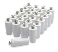 Topes Persiana Blanco de 40mm para para Persianas Enrollables. |Pack de 24| Topes Fabricados en PVC | Cada Tope de Persiana Incluye Todo lo Necesario para su Montaje.