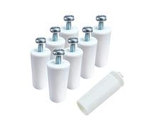 Topes persianas blanco 40 y 60mm a elegir, topes para persianas de color blanco, tope para persiana corto y largo color blanco fácil instalación, topes persiana exterior (8unidades 60mm, Blanco)
