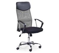 Topeshop - Silla NEMO, gris. Silla de oficina y para ordenador. Asiento acolchado, respaldo de malla