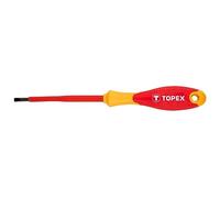 Topex 39D472 - Destornillador plano aislado (4 x 100 mm, 1000 V)