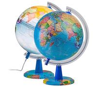 TOPGLOBE Globo Terráqueo Iluminado 20 cm Mapa Español USB Con Pines