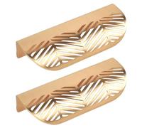 TopHomer 2 tiradores de puerta, 117 mm x 44 mm en forma de hoja, manijas de armario de cocina, cajones, pomos decorativos para muebles