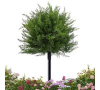 Topiario Artificial Para Exteriores, 50cm Arbustos De Cedro Resistentes | Árboles Topiarios De Cedro Artificiales Con Estaca Para Exteriores, Hogar, Jardín, Terraza, Patio, Porche, Interior Y Al Ai