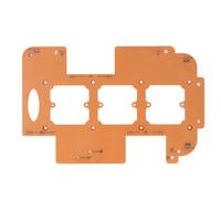 Topiky Plantilla de Apertura de Enchufe de Interruptor para Caja Inferior con Orificio de 70x70 Mm, Plantilla de Esquina de Enrutador con de Radio R20 R25 R30 para Muebles de Carpintería