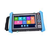 Topiky Probador de CCTV Pantalla Táctil de 7 Pulgadas, Salida de Entrada HD de Resolución 1280x800, Prueba de Cable UTP RJ45 TDR, Probador de Cámara TVI CVI AHD (Enchufe de la UE 100-240V)