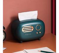 Topiky Servilletero Modelo de Radio Retro, Soporte de Papel de Escritorio de Moda con Tapa a Prueba de Polvo, Dispensador de Servilletas para Cocina, Sala de Estar y Dormitorio (#2)