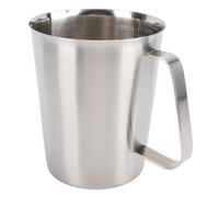 Topiky Taza Medidora de Acero Inoxidable, Jarra para Espumar Leche con Boquilla, Vaso de Chupito de con Doble Marca, Taza Medidora de café Resistente Al Calor para café con Leche, Cocina (1500ml)