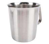 Topiky Taza Medidora de Acero Inoxidable, Jarra para Espumar Leche con Boquilla, Vaso de Chupito de con Doble Marca, Taza Medidora de café Resistente Al Calor para café con Leche, Cocina (1000ml)