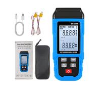 Topiky Termómetro Termopar con Probador de Temperatura Digital Tipo K J con 5999 Puntos de Datos para Entornos Industriales Batería de Litio Recargable (SK-8306B de doble canal)
