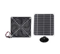 Topiky Ventilador de Ventilación Solar, Ventilador de Escape con Energía Solar de 6,5 Pulgadas, 50 W, Kit de de Ventilación con Panel de Silicio Monocristalino de 12 V para Casa de Mascotas de Tubo