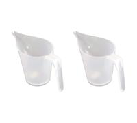 TOPINCN 2 Jarras de Embudo de Plástico de 1000 Ml, Jarra de Embudo Transparente con Boquilla Larga, Jarra para Verter Masa de Jarabe para Hornear, Aceites, Plantas de Riego