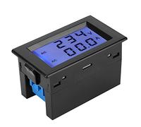 TOPINCN Amperímetro de Voltaje con Pantalla Digital LCD con Precisión del 1%, Medidor de Amperios de Voltios de CA Portátil para Proyectos de Bricolaje, Negro