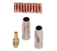 TOPINCN Boquilla de Pistola de Soldar MAG MIG 15AK, Repuesto de Puntas Duraderas de Cobre y Latón para Aplicaciones de Soldadura con Gas Blindado