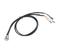 TOPINCN Botón de Encendido, Botón de Metal Duradero, de Encendido de Computadora LED para Chasis de Escritorio, Cable de 60 Cm, Opciones Azul/rojo (luz led azul)