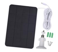 TOPINCN Cargador de Panel Solar Cargador Solar Impermeable para Exteriores de 6 W con Cable de 16 Pies Soporte Ajustable 360 para Cámaras de Seguridad Luces Exteriores Energía (WHITE)