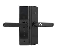 TOPINCN Cerradura Inteligente Electrónica con Huella Dactilar y Tarjeta con Contraseña para Seguridad en el Hogar Diseño de Aleación de Zinc Negro