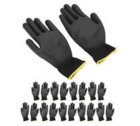TOPINCN de Trabajo de Seguridad, Juego de Herramientas de Agarre Fuerte para Taller de Productos Electrónicos, 10 Pares de Nailon + Revestimiento de PU Negro (Negro 8M)