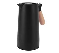 TOPINCN Dispensador Térmico de Bebidas con Jarra de café Aislada de 1 Litro con Bomba de un y de Madera de Haya para café Caliente, té, Agua, Diseño a Prueba de Fugas con Retención de (BLACK)