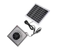 TOPINCN Extractor de Aire Solar, Kit de Ventilador con Panel Solar de 8 W, Ventilador de Ventilación de 8 Pulgadas con Aleación de Aluminio Impermeable IP67 para Invernadero, Gallinero,