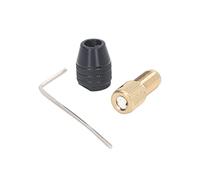 TOPINCN Herramienta Rotativa Kit de Pinza de Portabrocas de 3 Mordazas Rango de Abrazadera de 0,3 a,4 Mm, Portabrocas Autoajustable con Llave Hexagonal de Varilla de Latón para Molinos Eléctricos,