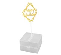 TOPINCN Hucha de Cumpleaños, Kit de Extracción de Dinero con 20 Bolsas Transparentes, Adorno para Tarta para Fiesta, Boda, Celebración, Reunión Familiar, Aniversario