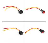 TOPINCN Interruptor Basculante Duradero Universal para Barco Automático 2 Montaje con Cable SPST Encendido/apagado a Presión [alternar SPST] [práctico] Impermeable 5 Interruptores para Motocicleta,