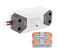 TOPINCN Interruptor de Luz WiFi Inteligente Control de Interruptor Versátil con Integración de Alexa Home para Iluminación del Hogar 8,8 * 3,*2,5 Cm Blanco