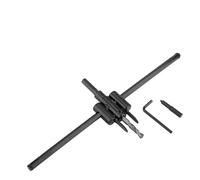 TOPINCN Juego de Brocas de Sierra Perforadoras Negras Ajustables de 30-300 Mm para Carpintería con Punta de Carburo Duradera para Taladro Eléctrico y Taladro de Banco, Adecuado para Tableros de