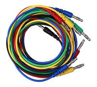 TOPINCN Juego de Cables de Prueba con Conector Tipo Banana, Cable de Prueba Eléctrico Duradero de 4 Mm para Diagnóstico Automotriz y Uso en Laboratorio, 1 Metro