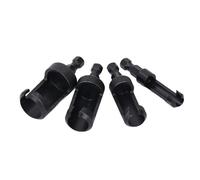 TOPINCN Juego de Cortadores de Tapón para Madera, Brocas Duraderas de Acero Al Carbono para Carpintería, Vástago Hexagonal de 4 Piezas de 1/4 a 5/8 Pulgadas