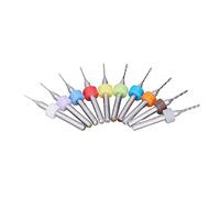 TOPINCN Juego de Mini Brocas de Alta Tenacidad con Bordes de Corte Incisivos para una Perforación Rápida en Placas de Circuito - 10 Brocas PCB para Limpieza de Boquillas de Impresora, Plásticos