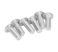 TOPINCN Juego de Remaches de Aluminio Macizo de Cabeza Plana con Efecto de Sujeción Perfecto para Varios Proyectos 100 Piezas de Remaches GB867 M4, 3 Tamaños, material: Aluminio (M4*12)
