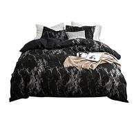 TOPINCN Juego De Sábanas De 3 Piezas De Fibra De Poliéster Patrón De Mármol Funda De Almohada Y Funda De Edredón Cómodo Juego De Cama UE-Tamaño Doble