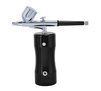 TOPINCN Kit de Aerógrafo G12, Minijuego de Brochas Pulverizadoras de 0,3mm para Pintura Artística y Decoración Artesanal, Acero Inoxidable de 7CC (BLACK)