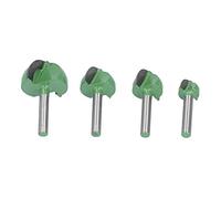 TOPINCN Kit de Brocas Enrutadoras de Punta Redonda de Alta Resistencia, Herramientas de Corte de Carpintería CNC de Precisión para Ranurado de Cuentas, 4 Piezas para Artesanos