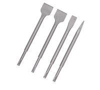 TOPINCN Kit de Cinceles para Martillo Perforador, Punta de Alta Dureza y Juego de Cinceles Planos, Juego de para Hormigón de Procesamiento Fino, 4 Piezas para Pared de Ladrillos de Hormigón de Piedra
