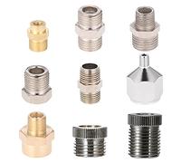 TOPINCN Kit de Conector de Montaje de Adaptador de Aerógrafo Universal de 9 Piezas para Herramientas Profesionales de Manguera de Aerógrafo, Material Duradero de Cobre y Hierro, Perfecto para