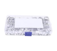 TOPINCN Kit de Dedal de Prensado de Manga de Bucle de 225 Piezas, Versátil M1.2 a M5 para Aplicación de Cable Metálico