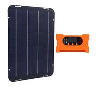 TOPINCN Kit de Panel Solar de 12 W y 18 V, Cargador de Batería Solar, Panel de Energía con Controlador Impermeable IP65 para Camping, Caravana, Hogar, Cobertizo de Invernadero