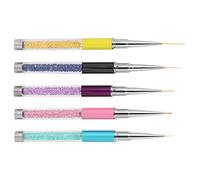 TOPINCN Kit de Pinceles para Decoración de Uñas con 5 Tamaños Diferentes, Bolígrafo de Pintura de Dibujo Fácil de Operar para Salón Profesional y Uso Diario, Material de Lana de Nailon