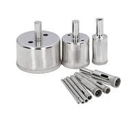 TOPINCN Kit de Sierra Perforadora para Ahorro de Mano de Obra, Brocas de Diamante Duraderas, 10 Uds., para Vidrio, Cerámica, PVC, 3-50mm