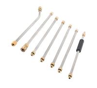 TOPINCN Kit de Varilla Recta para Lavadora a Presión de Acero Inoxidable con 5 Puntas de Boquilla y 6 Varillas de Extensión de hasta 4000 PSI 140 °F para Limpieza del Tren de Rodaje de la Ventana de