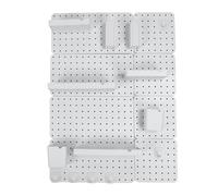 TOPINCN Kit Organizador de Tablero Perforado para Montaje en Pared, sin Taladro, 4 Piezas de Tablero Perforado de ABS, Estante de Almacenamiento Modular para Ahorrar Espacio para Cocina, (conjunto 12)