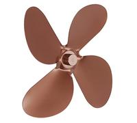 TOPINCN Kit Premium de 4 Aspas de Aleación de Aluminio con Aspas de Ventilador de Estufa para Circulación de Calor en Estufas de Leña y Chimeneas (Bronce)