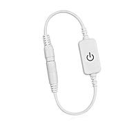 TOPINCN Mini LED Dimmer Interruptor Táctil para Control Preciso de Brillo con Toque Cómodo para Luces LED Monocromáticas Plástico 1 Unidad (WHITE)