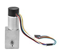 TOPINCN Motor de Engranaje Helicoidal de CC de Alta Resistencia con Codificador y Velocidad Ajustable para Sistemas de Control de Automatización (CC6V 90RPM)
