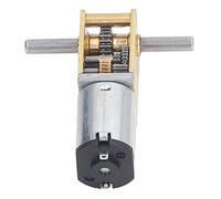 TOPINCN Motor de Engranajes CC con Cepillo de Alta Torsión de 15 RPM para Robots, Fácil Instalación, Motor de Engranaje Helicoidal de Doble Eje DC3V para Vehículos Inteligentes, Engranaje de Metal