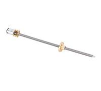 TOPINCN Motor Reductor N20 con Engranajes Metálicos y Eje de 160 Mm, Motor de Engranajes CC de bajo Ruido para Cámaras y Robótica, Especificaciones de 6 V/12 V, Alto par (DC6V 100RPM)